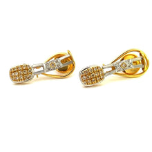 18K Two Tone Gold Pendant Earring Set With Natural Diamond April Birthstone Jewelry Set