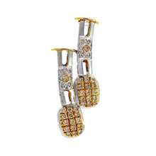 18K Two Tone Gold Pendant Earring Set with Natural Diamond Jewellery