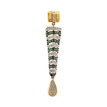 18K Two Tone Gold Pendant Earring Set with Natural Diamond & Tsavorite Jewellery