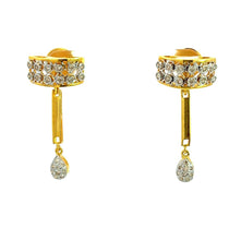 18K Two Tone Gold Pendant Earring Set with Natural Diamond Unique Jewellery
