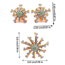 18K Two Tone Gold Pendant Earring Set with Natural Diamond & Tsavorite Jewellery