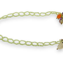 Natural Plain Peridot Ball & Mix Semiprecious Gemstone Necklace
