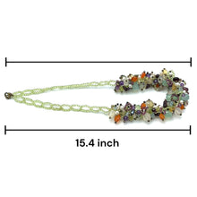 Natural Plain Peridot Carnelian Multi Tourmaline Chalcedony Garnet Gemstone Necklace