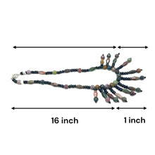 Natural Jasper & Tourmaline Rondelle Facet Beads Semiprecious Necklace