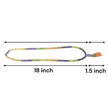 Green Tourmaline Natural, Citrine, Spessartite, Carnelian, Peridot, and Amethyst Necklace