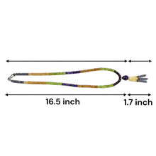 Multi Semiprecious Natural, Citrine, Tanzanite, Peridot, and Amethyst Gemstone Necklace