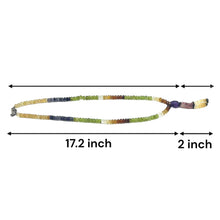 Iolite Natural, Citrine, Peridot, Spessartite, Pink Tourmaline, and Amethyst Necklace