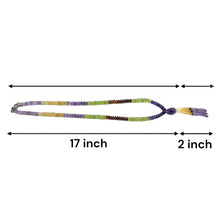 Citrine Natural, Amethyst, Peridot, and Spessartite Garnet Necklace