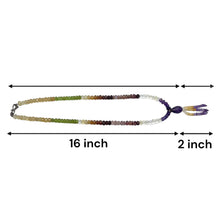 Peridot Natural, Citrine, Spessartite, Pink Tourmaline, and Amethyst Necklace