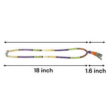 Carnelian Natural, Spessartite, Amethyst, Peridot, Citrine, and Green Tourmaline Necklace