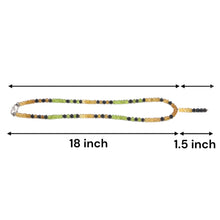 Black Tourmaline Natural, Citrine, and Peridot Gemstone Necklace