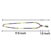 Amethyst Natural, Citrine, Spessartite, Aqua, Peridot, Black, and Green Tourmaline Necklace