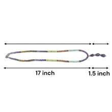 Spessartite Garnet Natural, Aquamarine, Amethyst, and Peridot Necklace