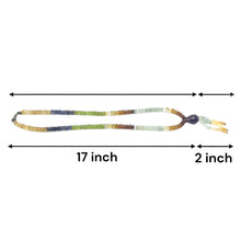 Iolite Natural, Peridot, Citrine, Aquamarine, Spessartite, and Amethyst Necklace