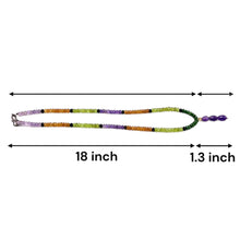 Tsavorite Natural, Black Tourmaline, Peridot, Spessartite, and Amethyst Necklace