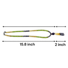 Citrine Natural, Tanzanite, Peridot, and Amethyst Necklace