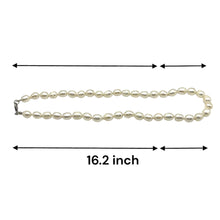 Pearl Plain Button White Necklace June Birthstone