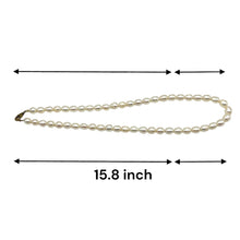 Pearl White June Birthstone Button Plain Pearly Necklace