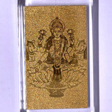Goddess Lakshmi Blessing Keychain Laser Engraved 24K Gold Foil Good Luck Fortune Gift