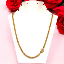 Micron Gold Plated Twisted Stylish Chain Necklace Jewelry