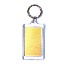 Ganesha 24K Gold Foil Colored Laser Engraved Keychain Auspicious Fortune Religious Gift