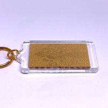 Goddess Lakshmi Blessing Keychain Laser Engraved 24K Gold Foil Good Luck Fortune Gift