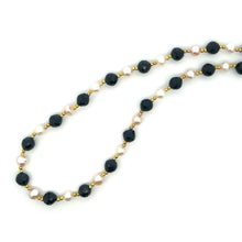 Natural Tourmaline & Pearl Gemstone Handmade Necklace