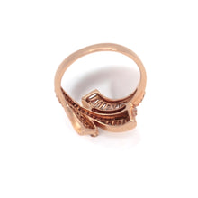 18K Rose Gold Ring with Natural Diamonds Channel Set 0.75 Carat Anillo Bypass Cocktail Jewelry