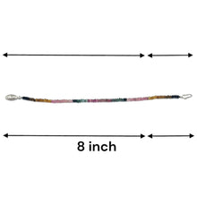 Multi Tourmaline Natural Rondelle Facet Beads Gemstone Bracelet