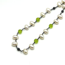 Pearl Elegant Gemstone Station Style Necklace