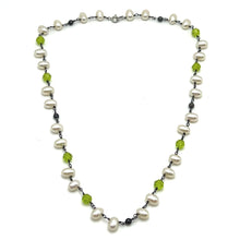 Pearl Elegant Gemstone Station Style Necklace