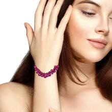 Ruby Natural Heart Briolette Facet Cut Beads Precious Bracelet