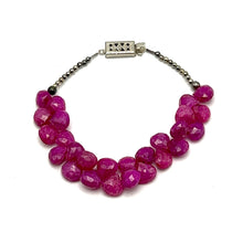 Ruby Natural Heart Briolette Facet Cut Beads Precious Bracelet