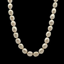 Pearl Plain Button White Necklace June Birthstone