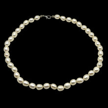 Pearl Plain Button White Necklace June Birthstone