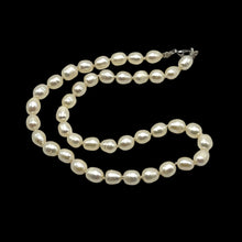 Pearl Plain Button White Necklace June Birthstone