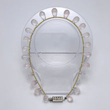 Rose Quartz Natural Briolette Facet Cut Drop Beads Gemstone Bracelet