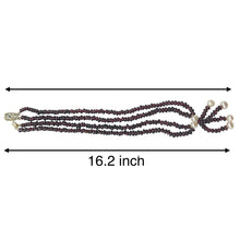 Natural Garnet Tyre with Pearl Gemstone Handmade Necklace
