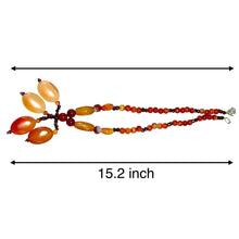 Natural Carnelian & Garnet Plain Ball Gemstone Necklace