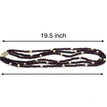 Natural Garnet Tyre Pearl Button Gemstone Necklace