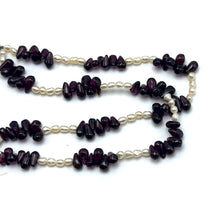Natural Garnet Drop & Pearl Rice Gemstone Bracelet