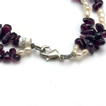 Natural Garnet Drop & Pearl Rice Gemstone Bracelet