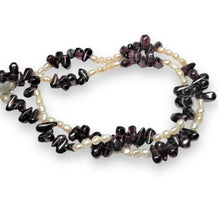 Natural Garnet Drop & Pearl Rice Gemstone Bracelet