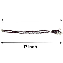 Natural Garnet Rondelle Facet Cut with Smooth Pearl Gemstone Necklace