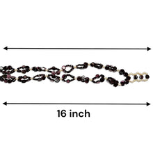 Natural Garnet Button with Rice Pearl Birthstone Necklace