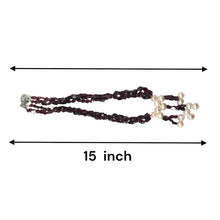 Natural Garnet Fancy & Pearl Gemstone Necklace Handmade