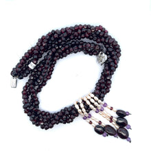 Natural Garnet Pearl Amethyst Birthstone Handmade Necklace
