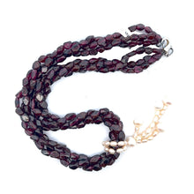 Natural Garnet with Smooth Pearl Gemstone Necklace