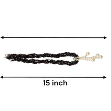 Natural Garnet with Smooth Pearl Gemstone Necklace