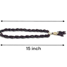 Natural Garnet Rondelle Facet Cut & Pearl Twisted Gemstone Necklace